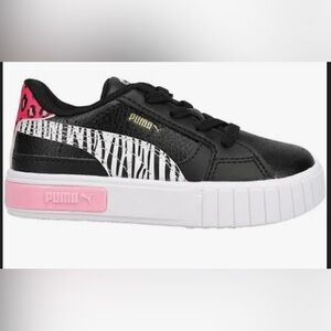 Puma toddler girls Cali Star summer Roar casual sneakers White/black /pink